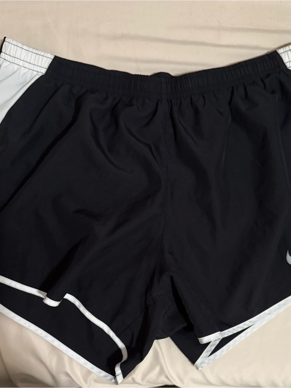 Nike Black Athletic Shorts with White Accents